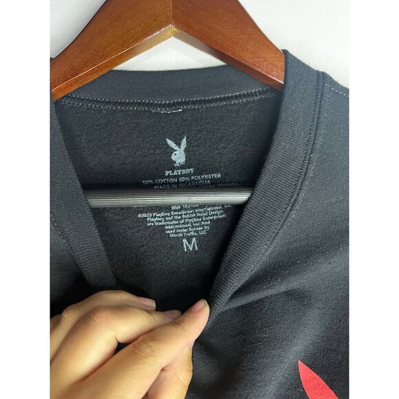 Playboy Crewneck - Size Medium - Black and Red - Picture 5 of 5